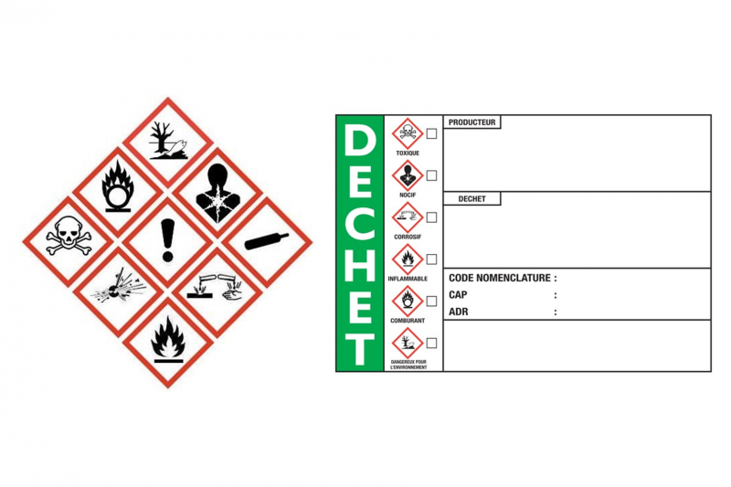 Fourniture d'étiquetage pour traçabilité des déchets dangereux autour de Montpellier