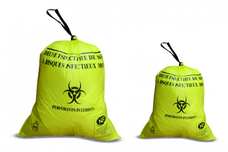 Sac DASRI Dechets mous diffus - Elidem Collecte DASRI Laboratoires autour de Montpellier