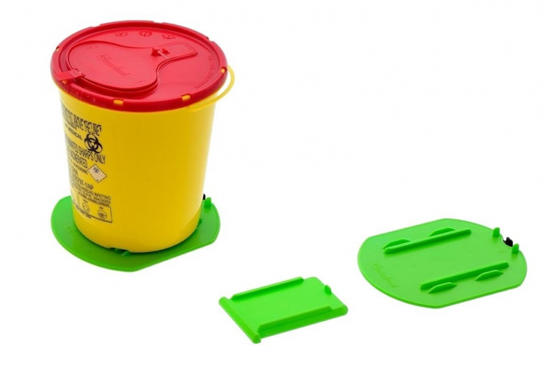 Support antidérapant pour poubelle boite à aiguilles DASRI